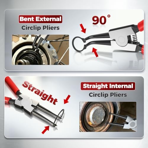 BILITOOLS 4PC 13" Extra Long Snap Ring Pliers Set