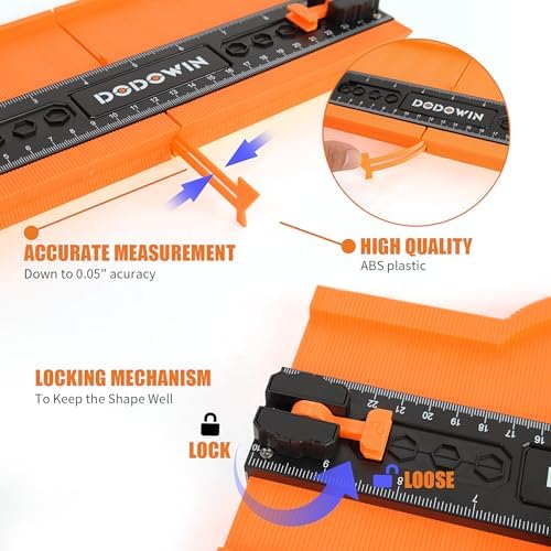 DODOWIN 20 Inch Contour Gauge Profile Tool with Unlimited Connection