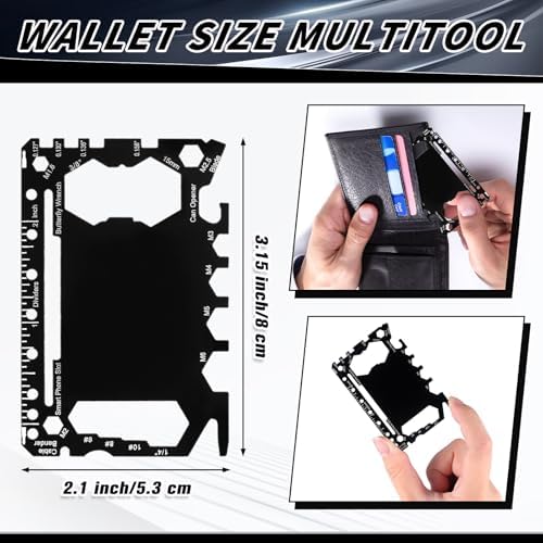 Cholemy 1 Pcs Credit Card Wallet Multitool 46 in 1
