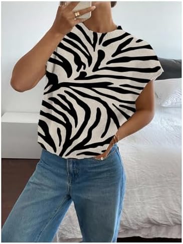 SOLY HUX Women's Short Sleeve Business Casual Sweater