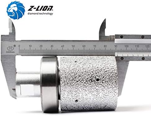 Z-LION 2" Diamond Drum Wheel Vacuum Brazed Grinding Sanding Wheel with 5/8-11 Thread for Stone Sink Hole Edge