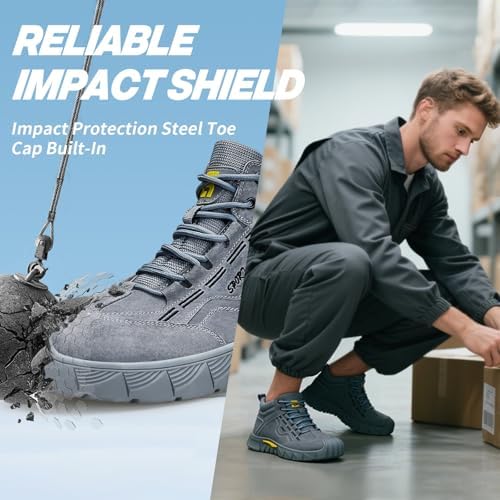 Steel Toe Shoes for Men Puncture Resistant Mens Safety Work Shoes