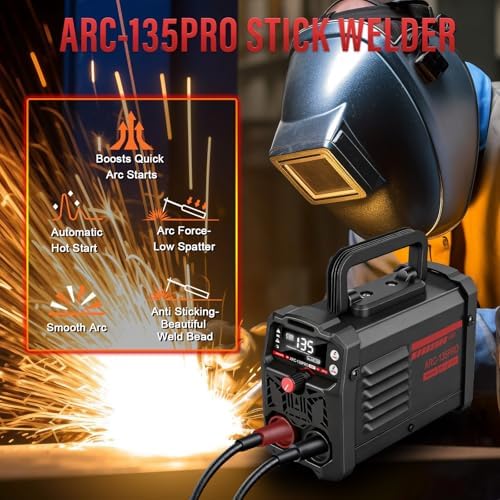 110V Welder Machine with Pulse, 20-200A 2-IN-1 STICK/TIG (Black)