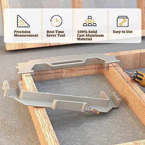 Framing Tools,16 Inch On-Center Stud Layout Tool,100% Cast Aluminum Framing Spacing Tool,Premium Wall Stud Framing Tool,Precision Measurement Jig Tool For Framing Wall (2 Pack)