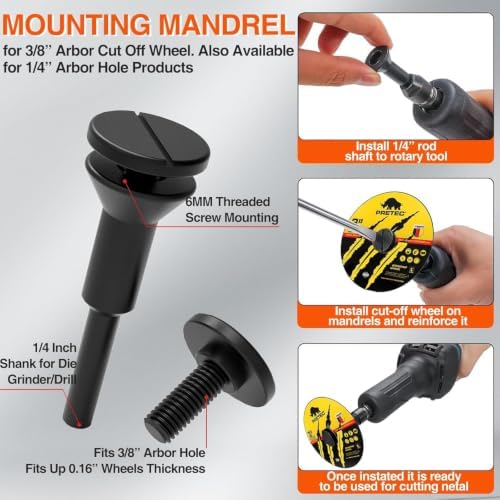 Cut Off Wheels 3 Inch, 110 Pack with Mandrel Kit for Die Grinder
