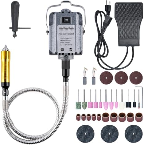 tonchean 1000W Flex Shaft Rotary Tool, 30000RPM Electric Flex Shaft Grinder