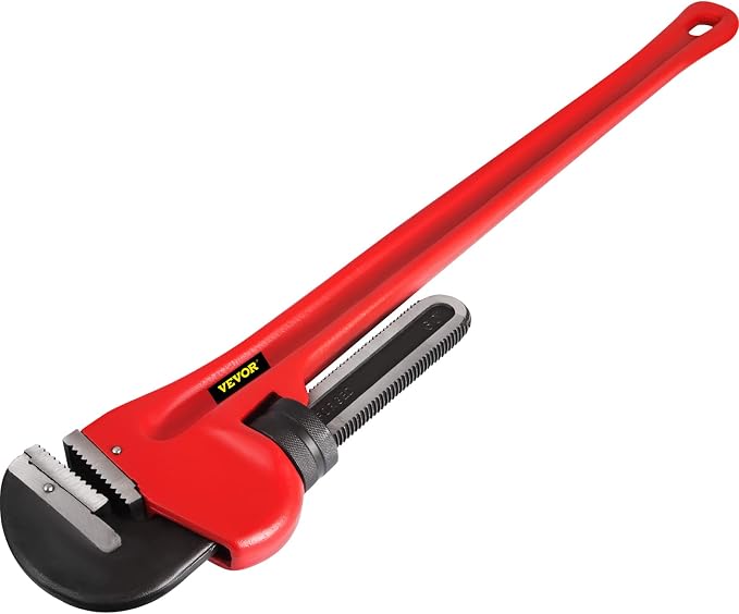 VEVOR Pipe Wrench, 51 inch, Heavy Duty Cast Iron Straight Plumbing Wrench, Adjustable Plumber Tool for Sink Faucet Toilet Bowl Bathroom Kitchen Drainer Repair Installation