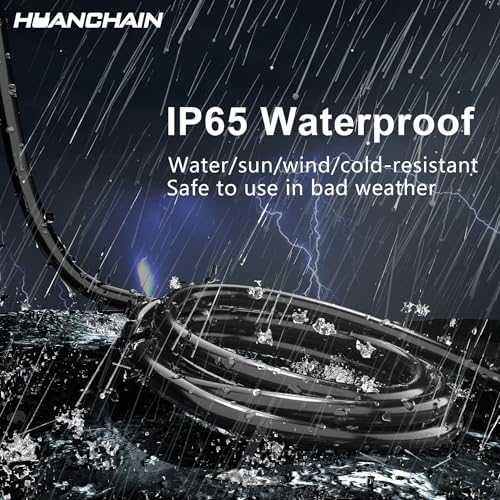 HUANCHAIN 2 Pack Indoor Outdoor Black Extension Cord 50 FT 16/3 Gauge