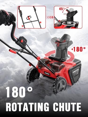 EWORK 40V Snow Blower Cordless 20" Snow Thrower w/Battery & Charger