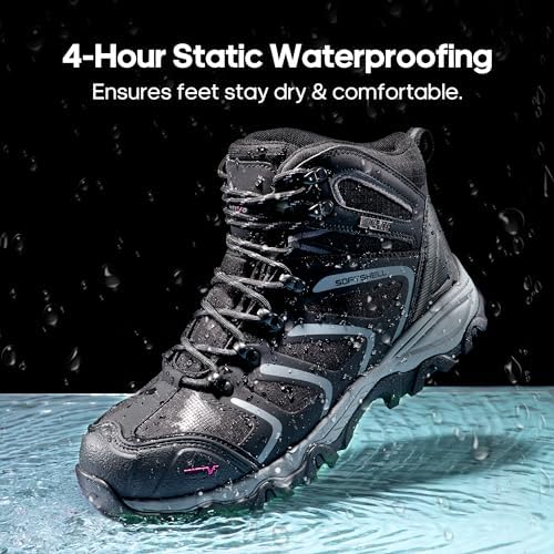 NORTIV 8 Waterproof Steel Toe Work Boots for Men