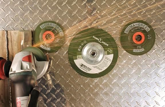 Sigma Green Grinding Wheel 4-1/2 x 7/8 36 Grit (5 PCS)