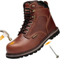 Work Safety Boots for Men Durable Crazy-Horse Leather Indestructible Steel Toe Waterproof and Non-Slip Better Warmth Men Work Shoes