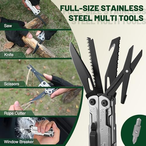 MOSSY OAK 20-in-1 Multitool Pliers with Window Breaker, Stainless Steel