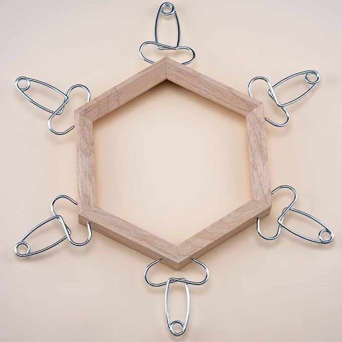 Miter Spring Clamps Essential Set for Woodworking | Set includes 8 clamps, 1 pliers, 1 clip for wood trim, crown molding, picture frames. Packaged in a sturdy cardboard box.