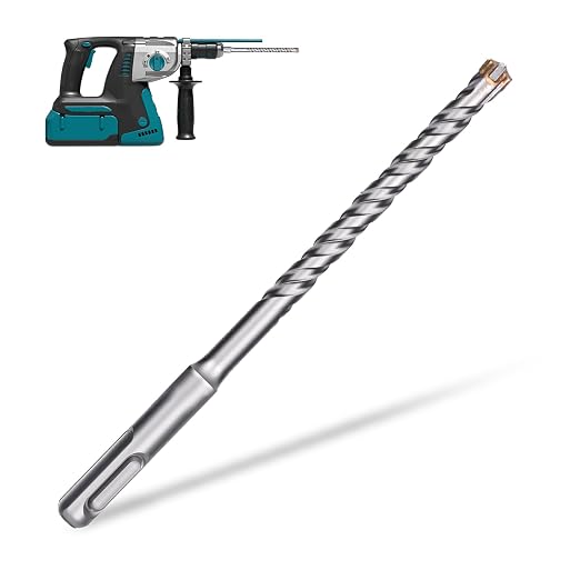 1/2 Inch x 6 Inch SDS Plus Rotary Hammer Drill Bit, Cross Tip Double Threaded Carbide Tipped for Concrete, Brick, and Stone (1/2" x 3.5" x 6")