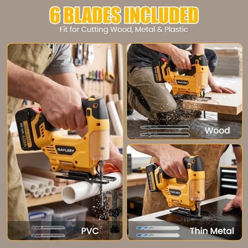 Cordless Jigsaw Compatible With Dewalt 20V MAX Battery (No Battery)