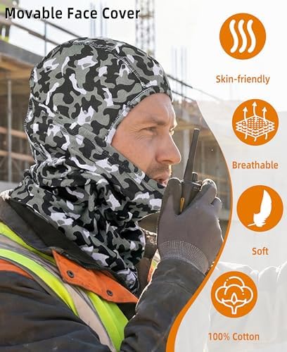 BOCOMAL FR Balaclava with Face Mask Flame Resistant 5.5oz Lightweight 100%C