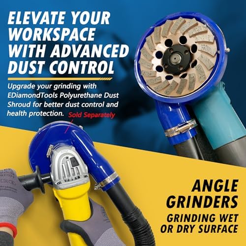 4" Diamond Grinding Wheel for Concrete Masonry 9 Segments 7/8"-5/8"