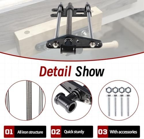 findmall 10 Inch Woodworking Front Vise Cast Iron for Making Woodworking