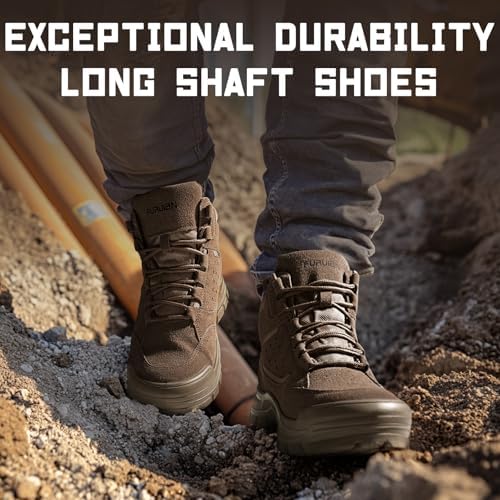 Furuian Steel Toe Boots for Men Women Lightweight Work Boots Pioneer Series
