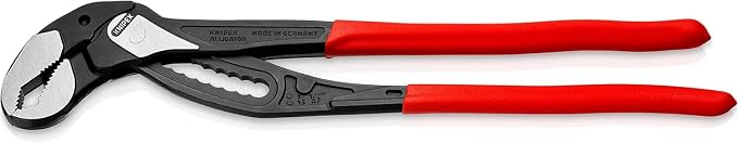 Knipex Alligator® XL Pipe Wrench and Water Pump Pliers black atramentized, with non-slip plastic coating 400 mm (self-service card/blister) 88 01 400 SB