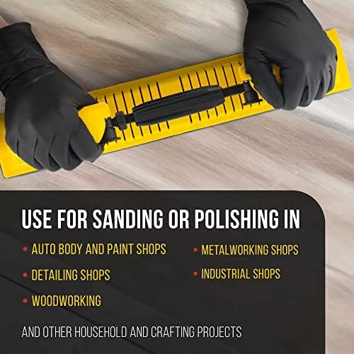 Dura-Gold Pro Series Adjustable Radius Flex Longboard Hand Sanding File Block with Hook & Loop Backing and PSA Backing Adapter Pad & 80 and 220 Grit PSA Longboard Sandpaper 20 Yard Roll, 2-3/4" Wide