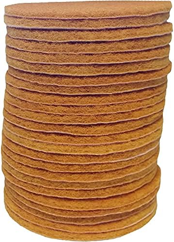 Starcke Premium 6 Inch Non Woven Surface Conditioning Discs - for Dry Sanding Countertops, Auto Body Repair, Marine, Paint, Plastics, Metal and Fiberglass (50 Pack, Gold - 1000-1200 Grit)