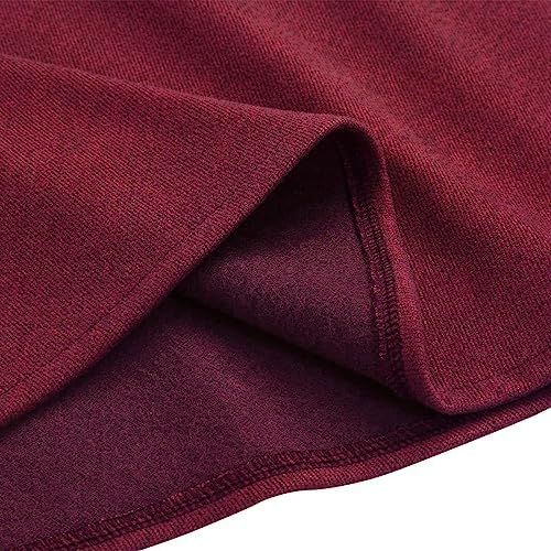 IDEALSANXUN Womens Plaid Wool Skirts Elastic Waist A-Line Pleated Tartan Long Skirts