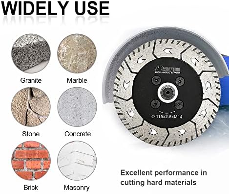 SHDIATOOL 9 - Inch Diamond Saw Blades Cutting Disc Two-in-One Design Cut Grind Sharpen Marble Granite Concrete and Bricks 5/8"-11