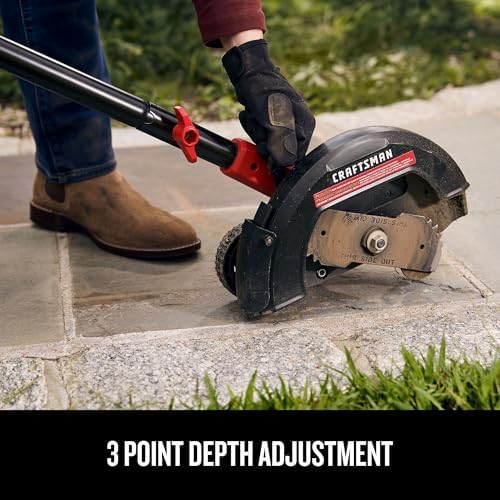 CRAFTSMAN Cordless Edger Lawn Tool, 20V MAX Battery, Charger and Blade Included, Lightweight Lawn Edger, 7.5 in Cutting Width, 1000 Ft of Edging per Charge (CMCED400D1)