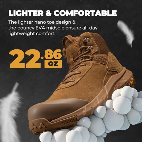 NORTIV 8 Composite Toe Work Boots for Men Waterproof