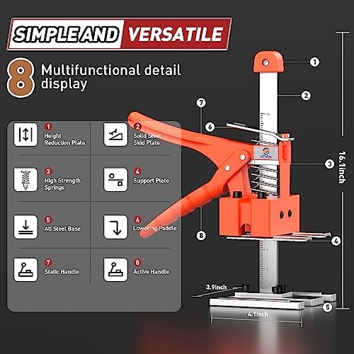 XClifes Labor Saving Arm Jack, 2 Pack Furniture Lifter Tool, Orange
