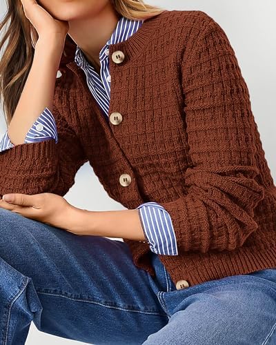 PRETTYGARDEN Women's Fall Lightweight Cardigan Sweaters