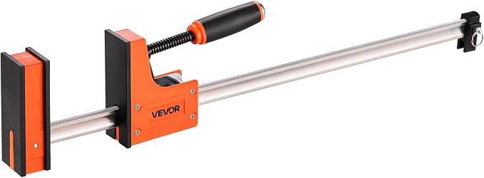 VEVOR Bar Clamps for Woodworking, 2-Pack 36 inch Parallel Clamp Set, F-Clamp with 1500 lbs Load Limit, Even Pressure, High-strength Plastic and Carbon Steel, for Woodworking Metal Working, Orange