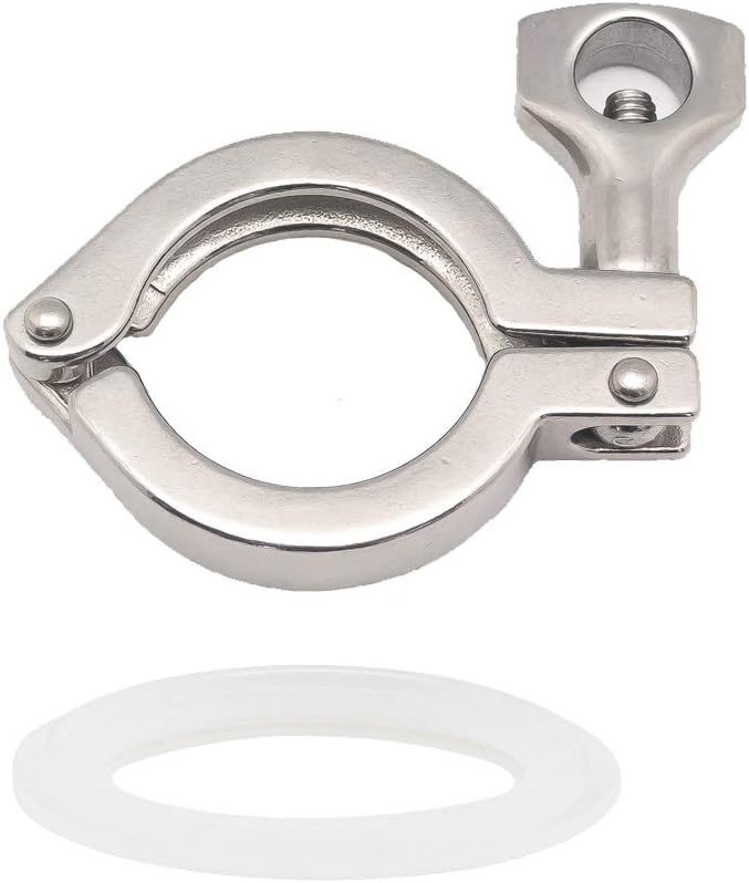 Beduan 2" Sanitary Tri Clamp 304 Stainless Steel Single Pin Heavy Duty Tri Clamp Clover with Wing Nut for Ferrule TC 2" (2 Inch)