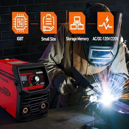 Redbo MMA-130S Mini Inverter Welder, 100A Portable ARC Stick Welding