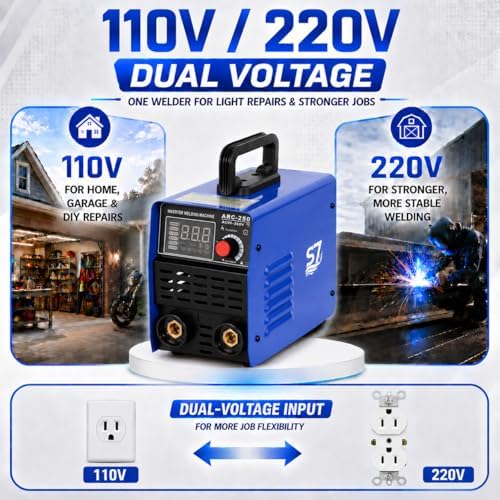 250A Stick Welder, 110V/220V Portable IGBT Inverter ARC Welder