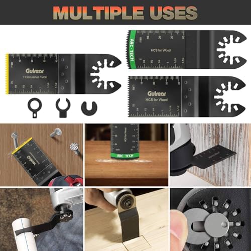 50Pcs Wood Oscillating Multitool Blades Quick Release Saw Blades Kit