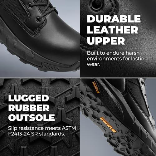 NORTIV 8 Men's Composite Toe Work Boots Side Zipper