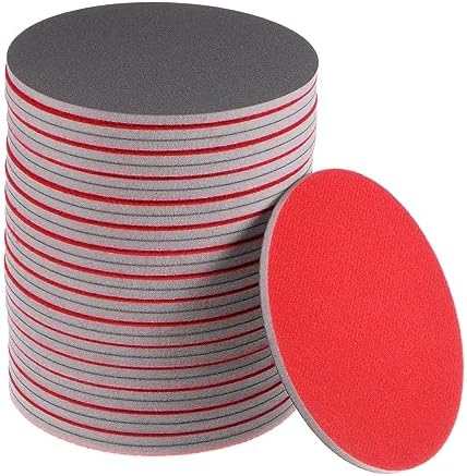 uxcell 30pcs 800 Grit Sanding Sponge 6" Hook and Loop Sponge Sanding Disc
