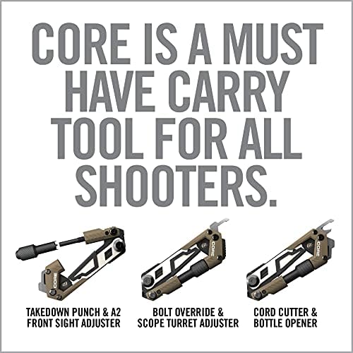 Real Avid Gun Multi Tool CORE: Tactical Rifle Tool & EDC Tools, Gun Accessories & Utility Tool Kit for Gun Maintenance, Includes Carbon Removal Tool & Front Sight Adjuster, 15