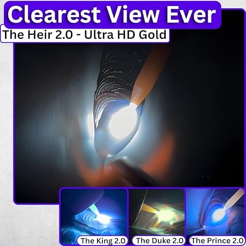 The Heir Single 2.0 | Shade 11 Blue Auto Darkening Welding Lens | 20A TIG Rating - No Flashing | 2" X 4.25" X 0.2" | Blue Welding Lens - TrueColor Puddle | Ridge Products Royal Series 2.0