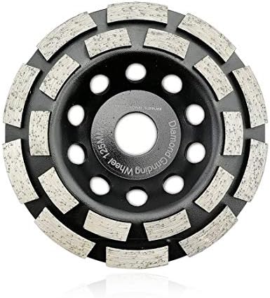 SHDIATOOL 5-Inch Double Row Diamond Grinding Cup Wheel for Concrete