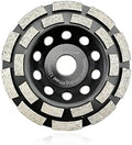 SHDIATOOL 5-Inch Double Row Diamond Grinding Cup Wheel for Concrete