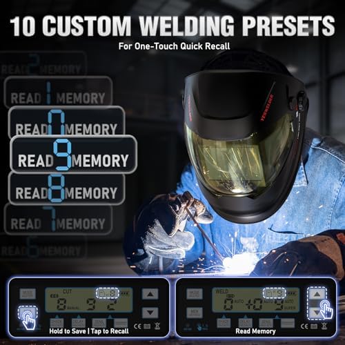 YESWELDER Auto-Shade Welding Helmet, Internal Digital Control, 180° View