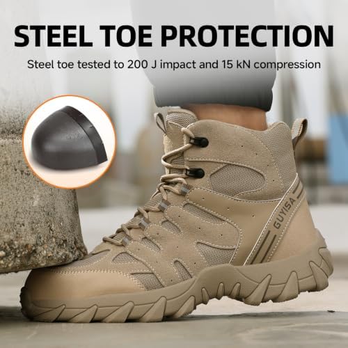 Steel Toe Boots for Men Work Indestructible Safety Boots