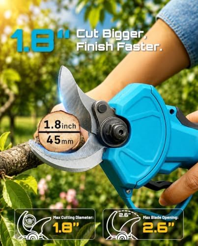 SEESII Electric Pruning Shears 4 Modes, 1.8” Cut Electric Pruners Cordless