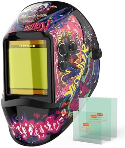 YESWELDER Auto Darkening Welding Helmet, Large View, LYG-M800H-BG