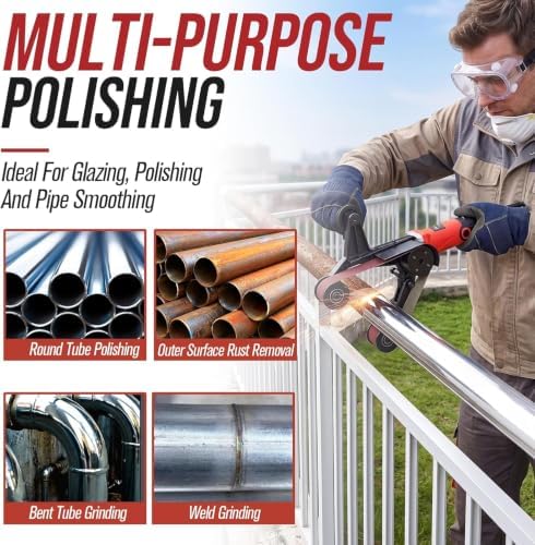 Pipe Tube Polisher Sander, 110V 800W Pipe Belt Sander