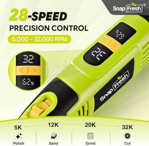 SnapFresh 12V Cordless Rotary Tool Kit, 32,000 RPM, 111 Accessories
